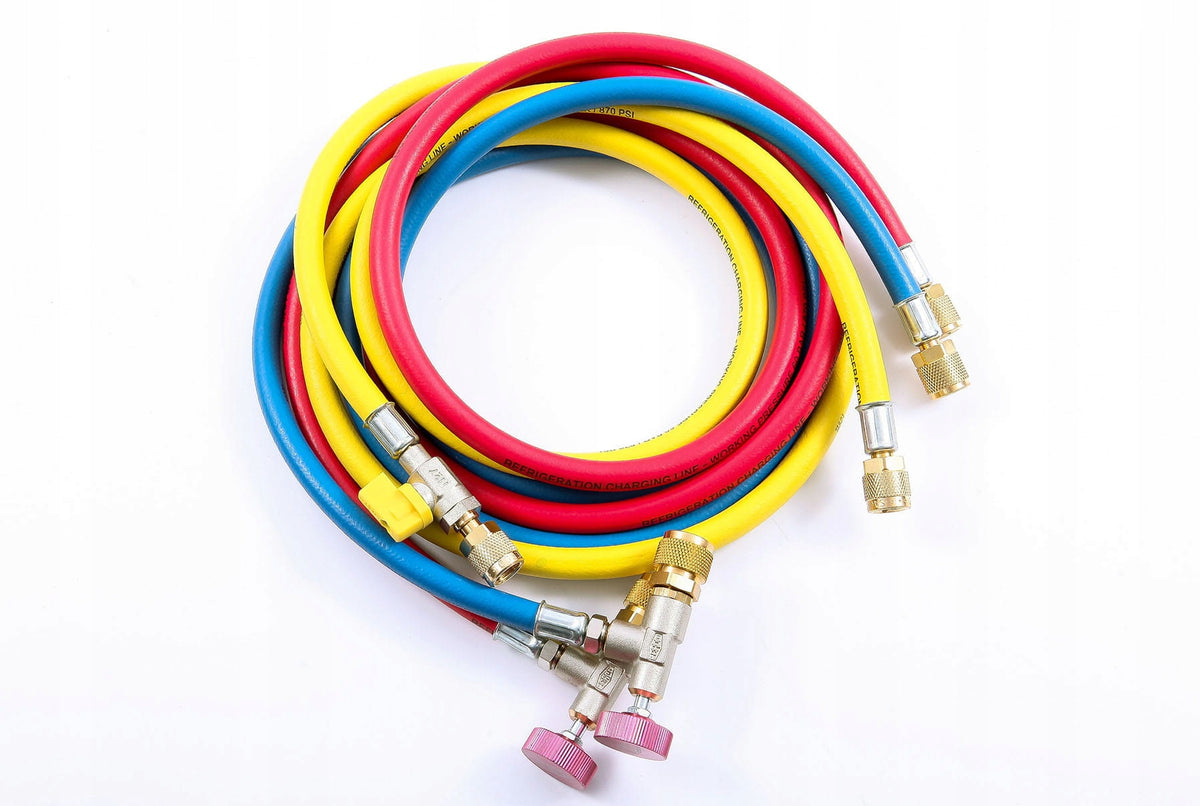Zestaw węży Refco 1/4" CCL-60-A38010 z zaworem odcinającym