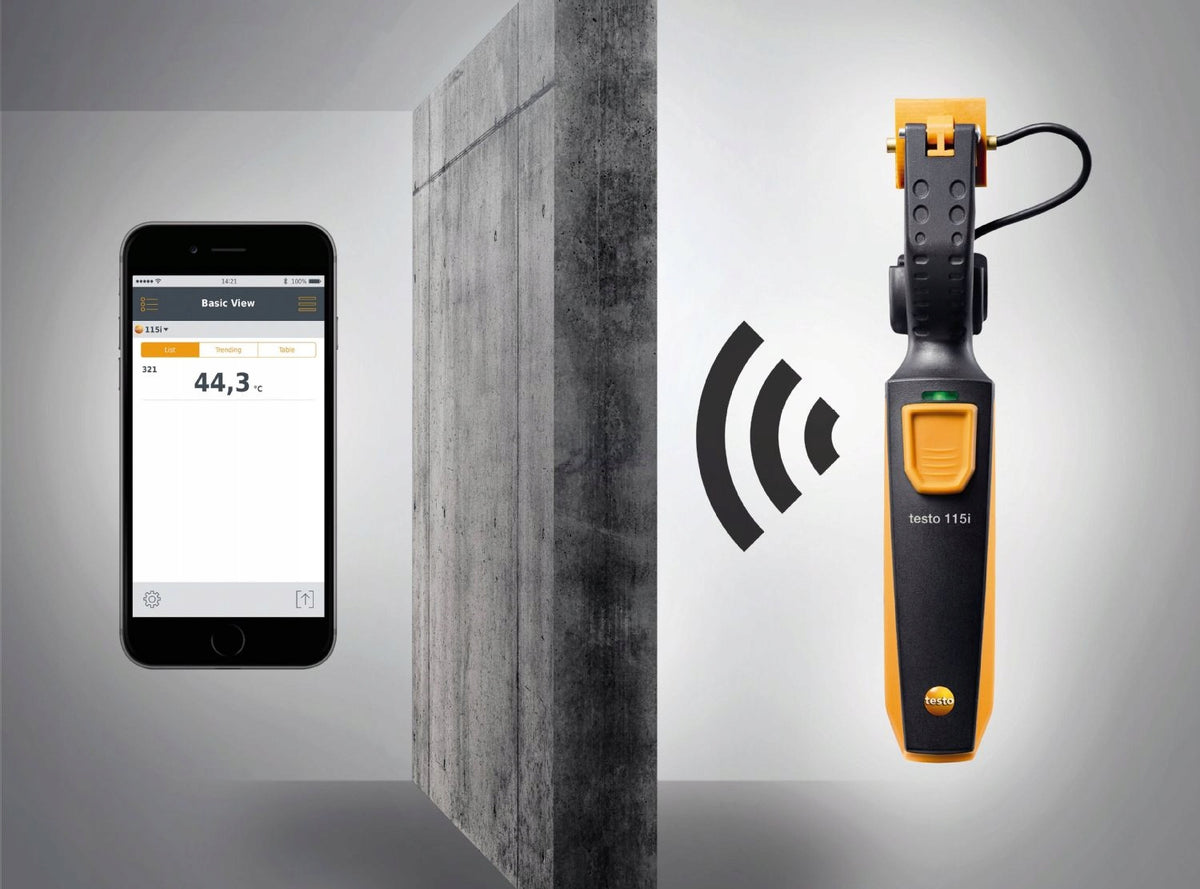 Termometr zaciskowy Testo 115i SmartSonda Bluetooth do klimatyzacji
