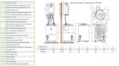 Pakiet De Dietrich kocioł MCR3 evo 24T + zasobnik cwu 150l + termostat