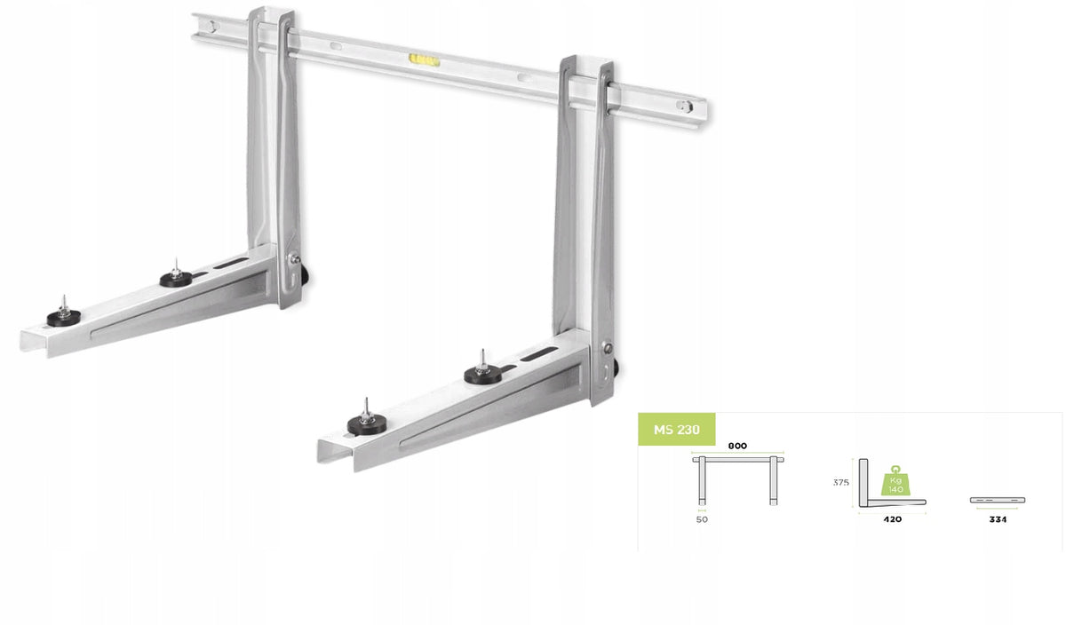 Wspornik klimatyzatora Rodigas MS230 składany 800 mm 100 kg RAL9002