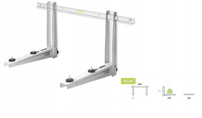 Wspornik klimatyzatora Rodigas MS230 składany 800 mm 100 kg RAL9002