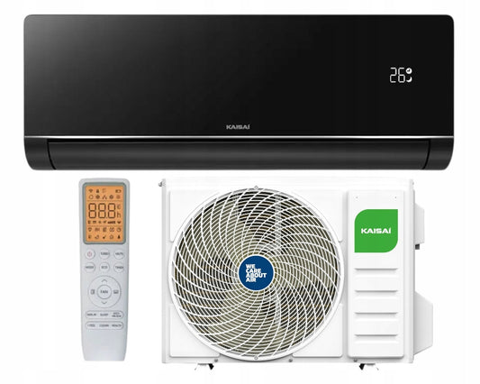 Klimatyzator ścienny Kaisai ART Black 2,7kW, oszczędny, filtr zapachowy