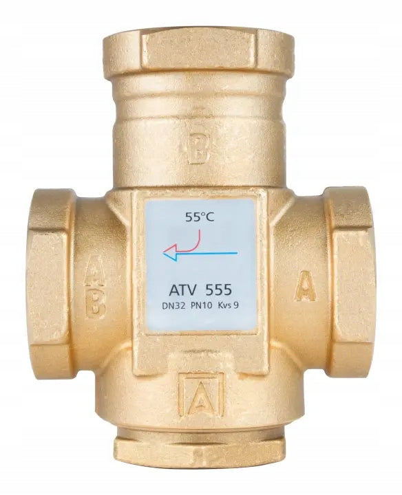 Zawór temperaturowy ATV 555 Niezawodność Precyzja DN32, Rp1 1/4" kvs 9