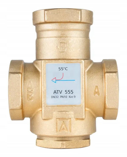 Zawór temperaturowy ATV 555 Niezawodność Precyzja DN32, Rp1 1/4" kvs 9