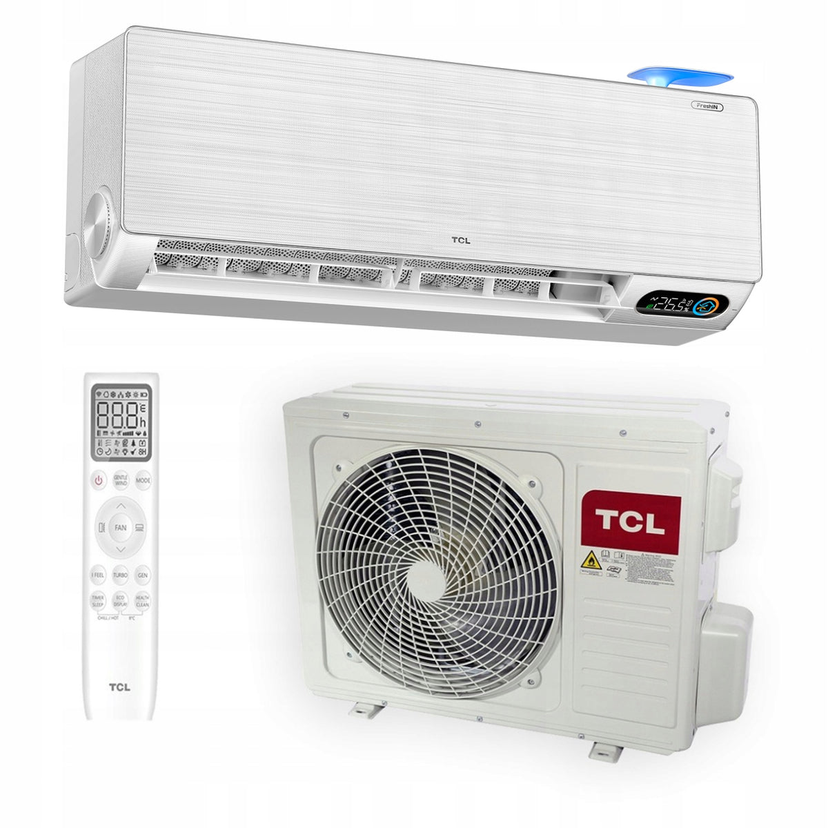 Klimatyzator TCL FRESH świeże powietrze 4D WIND Free Gentle Grzanie 2,7KW
