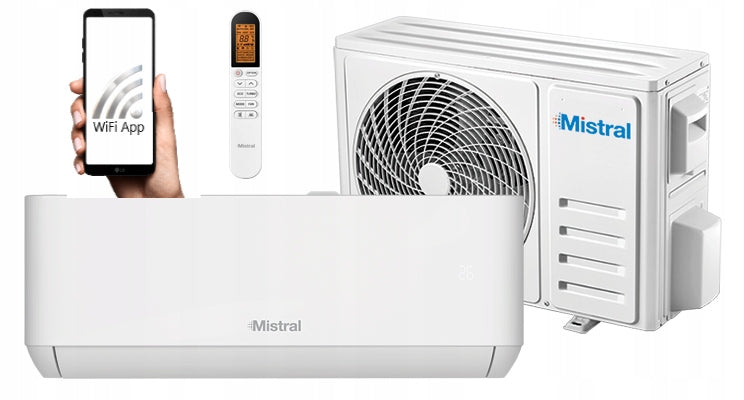 Klimatyzator do domu biura MISTRAL 3,5kW Klimatyzacja ścienna WiFi