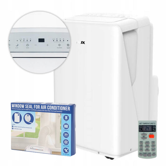 Klimatyzator przenośny AUX 3,5kW PREMIUM Wydajny Osuszacz + Uszczelka 40m2