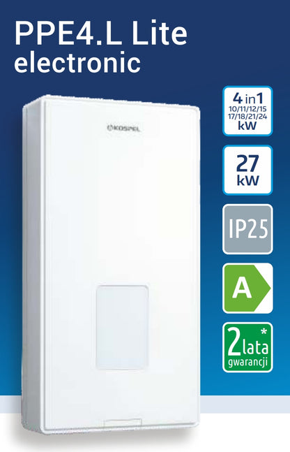 Przepływowy podgrzewacz wody Kospel PPE4.L Lite 17-24 kW 400V 3~