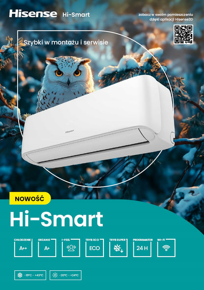 Klimatyzator ścienny Hisense Hi-Smart 3,2 kW z modułem WiFi CF35LR03