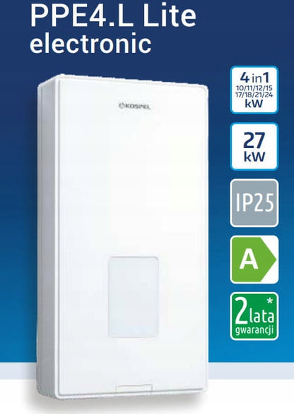 Elektryczny przepływowy podgrzewacz wody Kospel PPE4.L do 15kW / 400V 3~