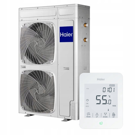 Pompa Ciepła MONOBLOK Haier 12 kW CO + CWU Ciche Ogrzewanie R32 Grzanie