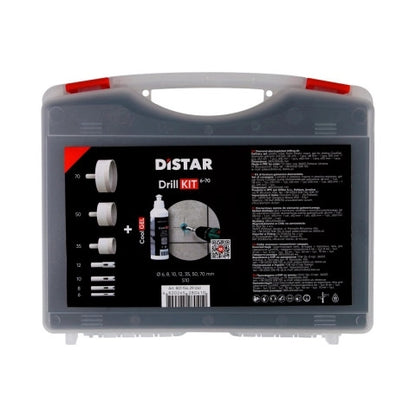 Zestaw do wiercenia wiertła do gresu DiStar DrillKIT 6-70 z CoolGEL