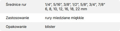Roztłaczarka ręczna do rur miedzianych VALUE VST-22B
