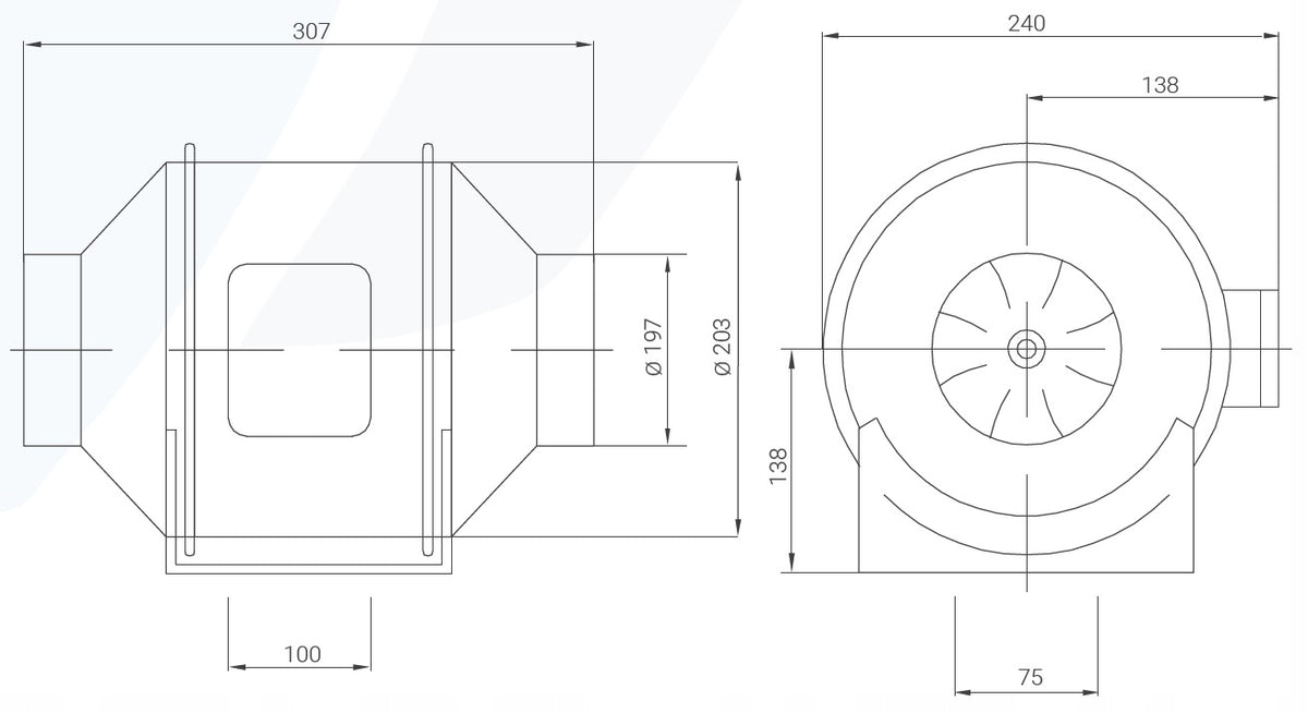 Wentylator kanałowy Ferono FKP250 250 mm