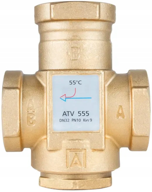 Zawór temperaturowy ATV 555 Niezawodność Precyzja DN32, Rp1 1/4" kvs 9
