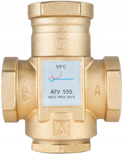 Zawór temperaturowy ATV 555 Niezawodność Precyzja DN32, Rp1 1/4" kvs 9