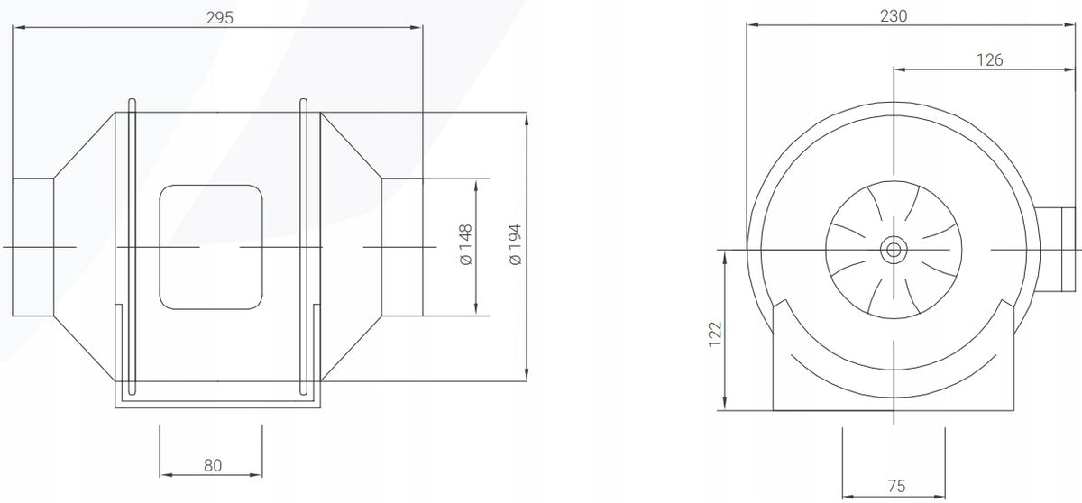 Wentylator kanałowy Ferono FKP150 150 mm