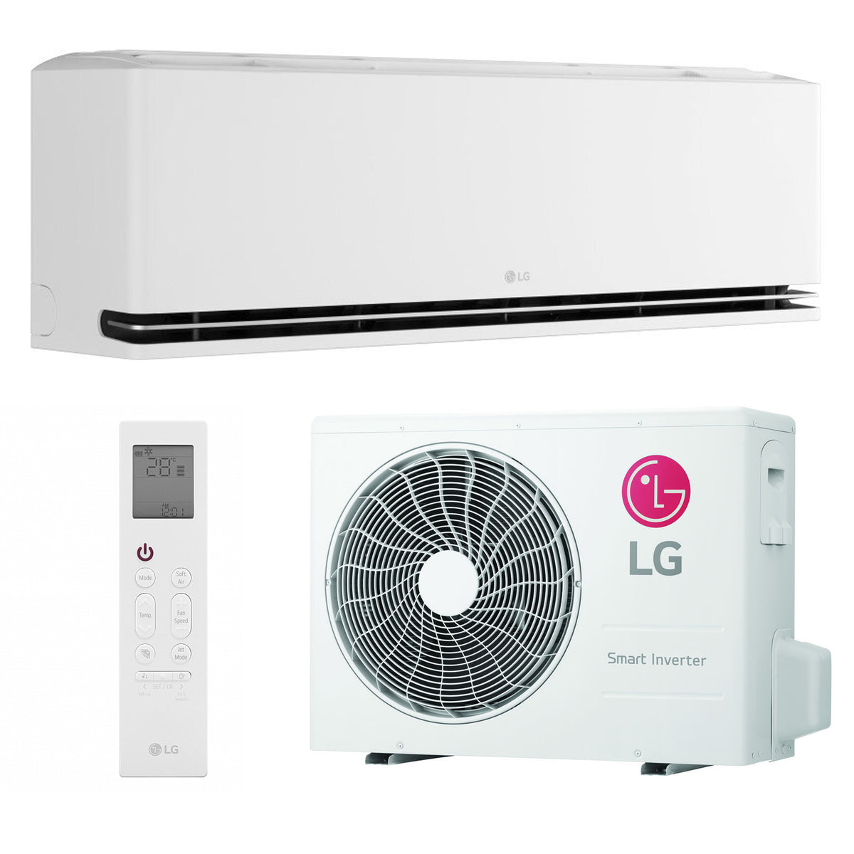 Klimatyzator LG DualCool AI Deluxe 3,5 kW WiFi R32 Zestaw z głośnikiem