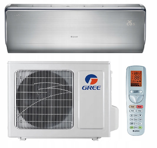 Klimatyzacja Gree U Crown 5,3KW Cichy Jonizator Pilot -30 Grzanie Srebrny