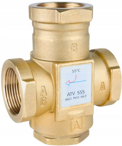Zawór temperaturowy ATV 555 Niezawodność Precyzja DN32, Rp1 1/4" kvs 9