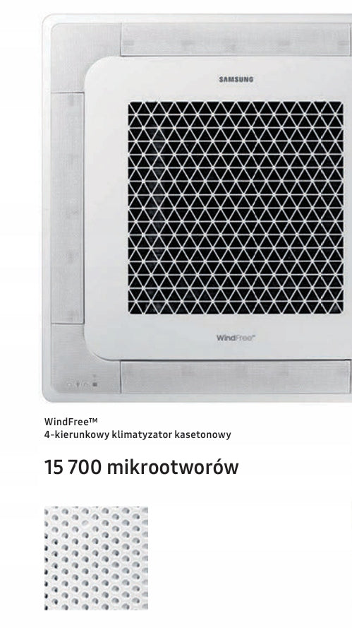 Klimatyzator kasetonowy Samsung WindFree 12,0 kW R32 4-kierunkowy