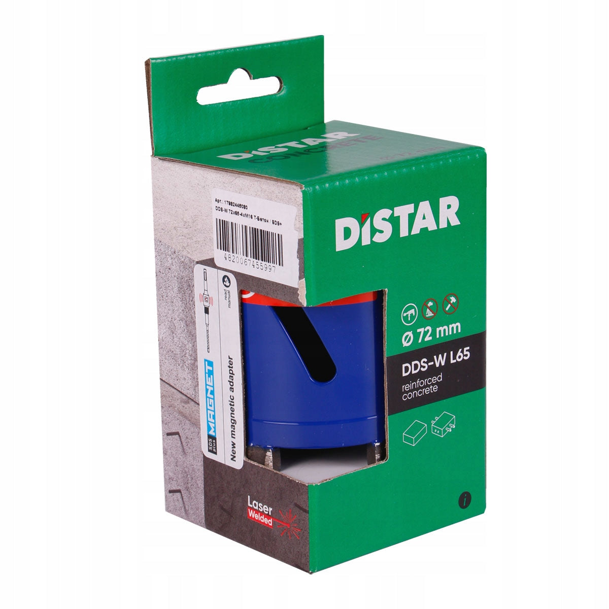 Wiertło diamentowe otwornica DiStar DDS-W 72x65xM16 T-Concrete / SDS+
