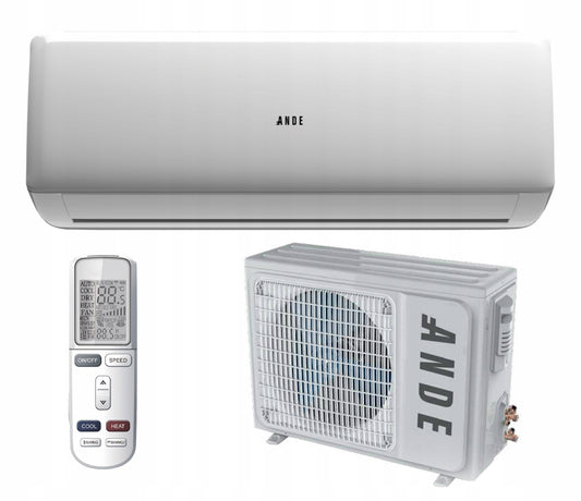 Klimatyzacja Klimatyzator 2,6KW ANDE+ 20db GRZANIE 30m2 4D Wifi JONIZATOR