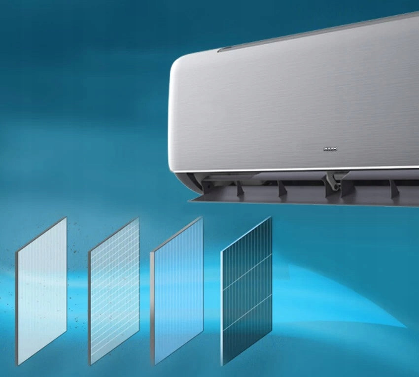 Klimatyzator ścienny AUX Q-Smart Premium Grey 2,7kW Wi-Fi, czyste powietrze
