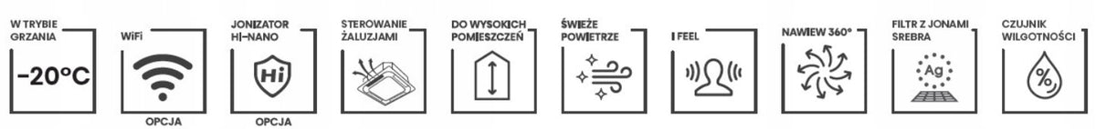 Klimatyzator kasetonowy Hisense ACT35UR4RSCC8 3,5kW