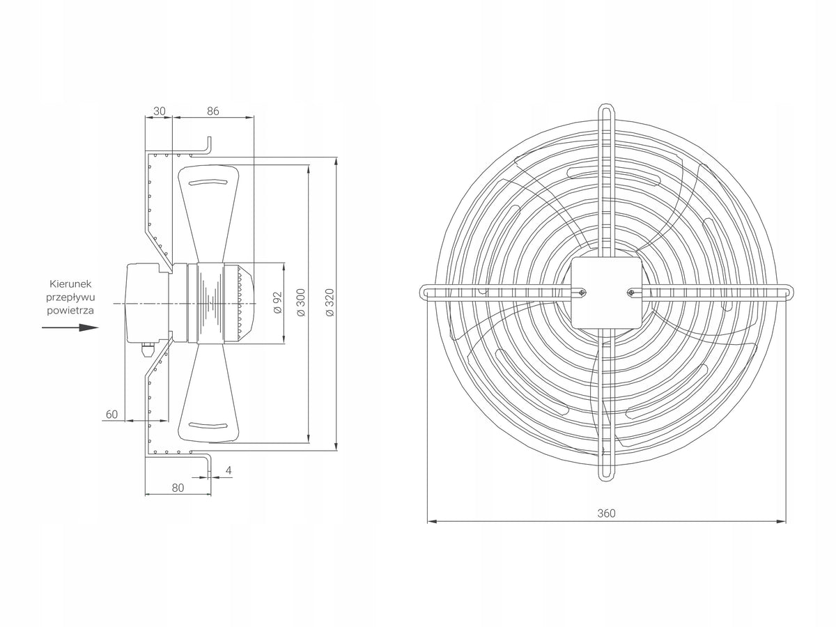 Wentylator osiowy Ferono FSS300 300 mm