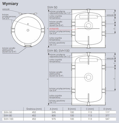 Bojler 50L Kospel SVH-50 Bufor Ciepła Zbiornik