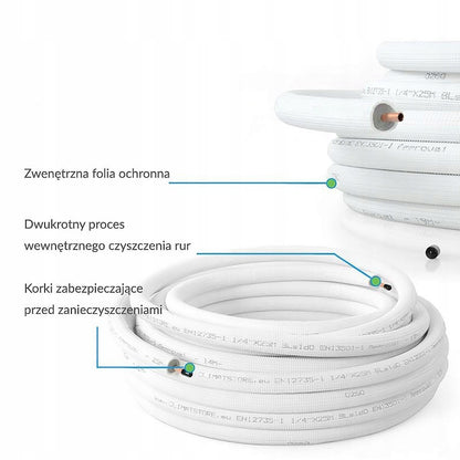Najlepsza Rura miedziana do klimatyzacji 3/8" 25m 0.8mm Atest