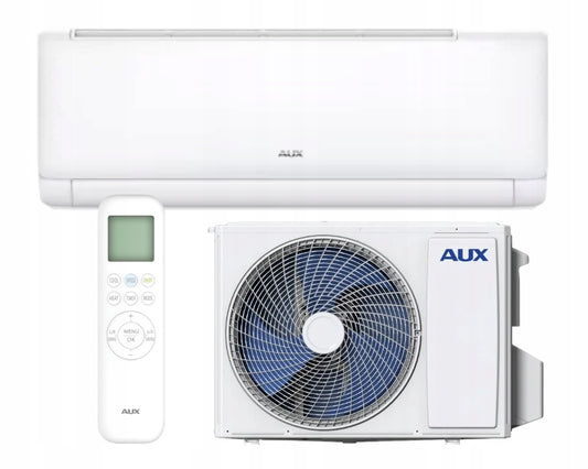 Klimatyzator ścienny AUX Q-Smart Eco 2,7 kW WiFi grzanie lampa UV cichy