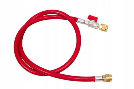Wąż serwisowy 1/4" z zaworem Refco 90cm CA-CL-36-R ciśnieniowy