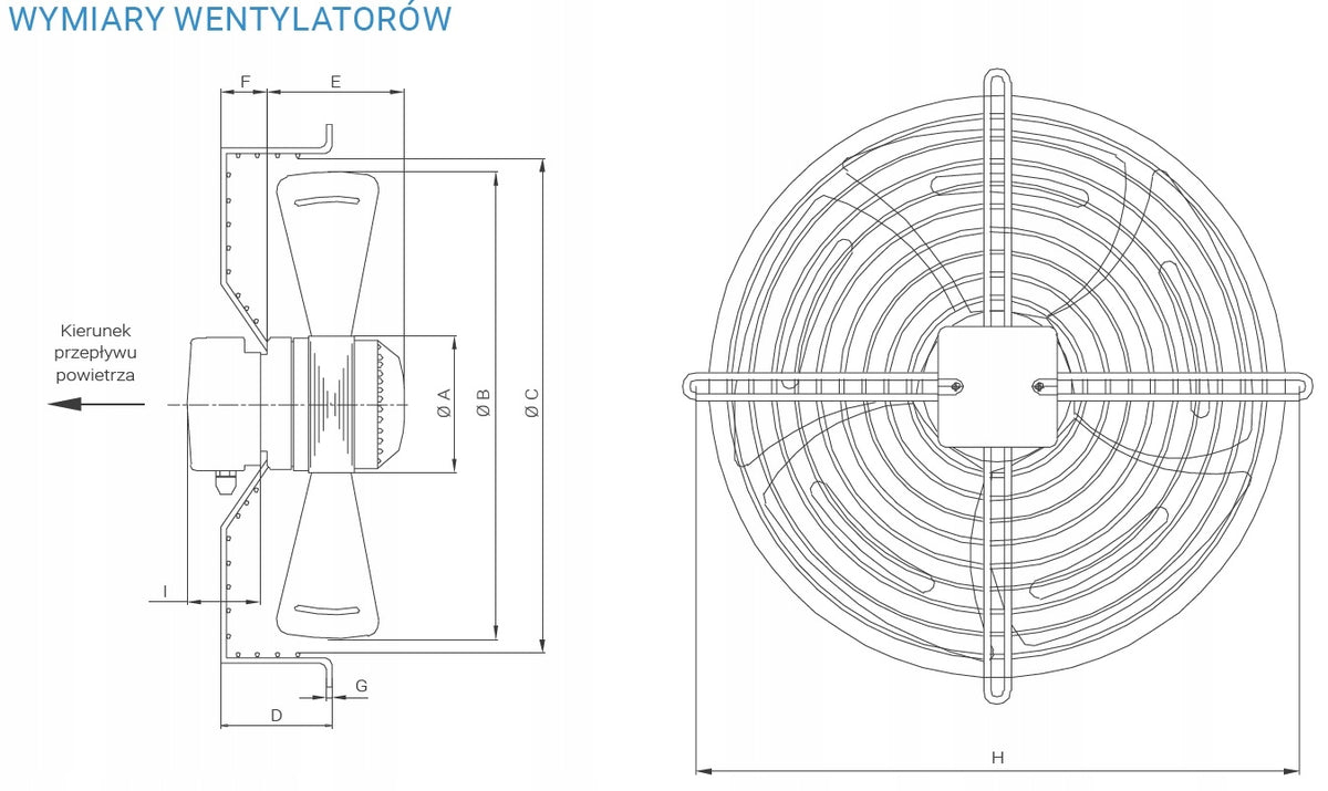 Wentylator osiowy Ferono FSS630 630 mm