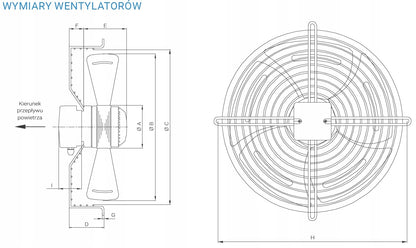 Wentylator osiowy Ferono FSS630 630 mm