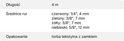 Plastikowe pręty do gięcia rur VALUE VBT-4s 4m