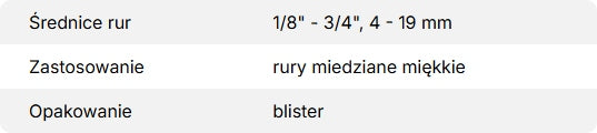 Nóż do rur miedzianych VALUE VTC-19