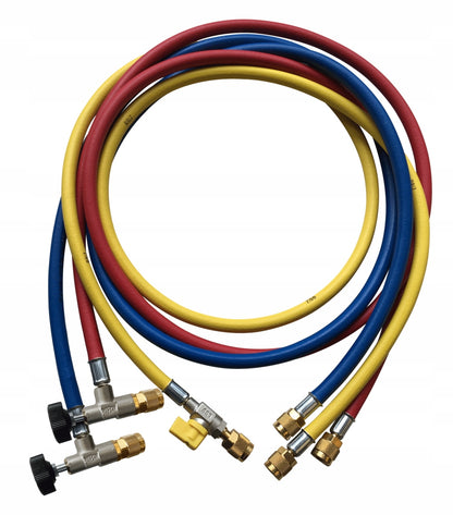 Zestaw węży Refco 1/4" CCL-60-A38010 z zaworem odcinającym