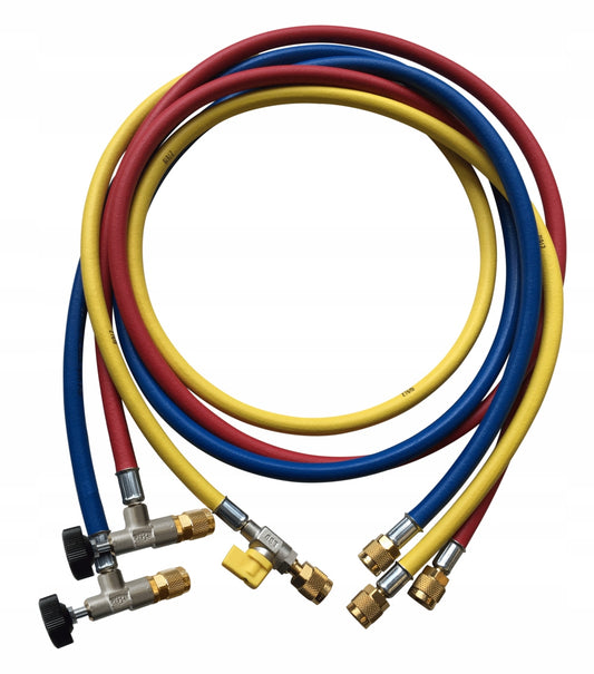 Zestaw węży Refco 1/4" CCL-60-A38010 z zaworem odcinającym