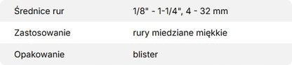 Nóż obrotowy do rur miedzianych VTC-32 Value