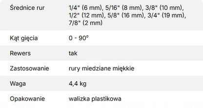Giętarka kuszowa VALUE VBT-CB1R