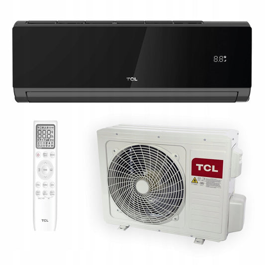 Klimatyzator TCL Elite Dark Czarny 3,5kW WiFi Klimatyzacja do domu Komplet