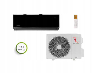 Klimatyzacja ścienna Rotenso TETA Mirror Czarny 3,5KW ogrzewanie, Windless
