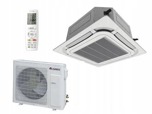 Klimatyzator Kasetonowy Gree U-Match Plus 3,5 kW Zestaw Maskownica